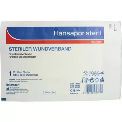 HANSAPOR medicazione sterile per ferite 10x15 cm, 1 pz