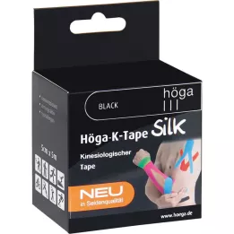 HÖGA-K-TAPE Silk 5 cmx5 m l.fr.black kinesiol.tape, 1 pz