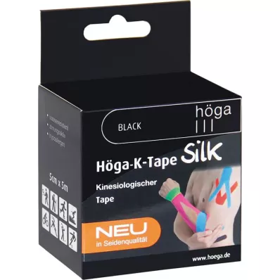 HÖGA-K-TAPE Silk 5 cmx5 m l.fr.black kinesiol.tape, 1 pz