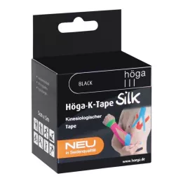 HÖGA-K-TAPE Silk 5 cmx5 m l.fr.black kinesiol.tape, 1 pz