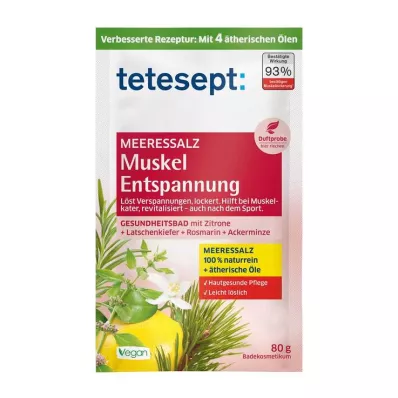 Tetesept Rilassamento muscolare al sale marino, 80 g