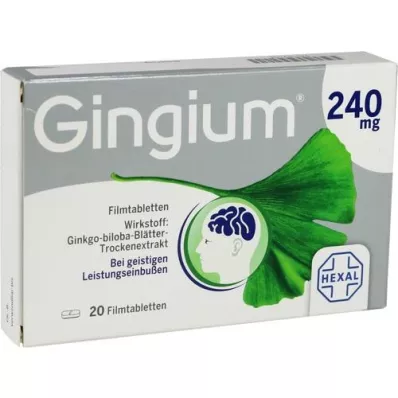 GINGIUM 240 mg compresse rivestite con film, 20 pezzi