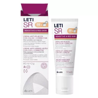 LETI SR Anti-rossore BB Crema colorata+correttore, 40 ml