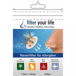 FILTER YOUR LIFE Filtro nasale per allergici taglia L, 7X2 pz