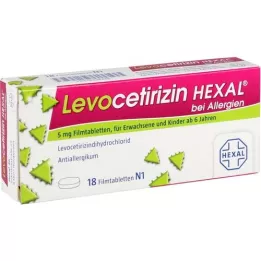 LEVOCETIRIZIN HEXAL per le allergie 5 mg compresse rivestite con film, 18 pz