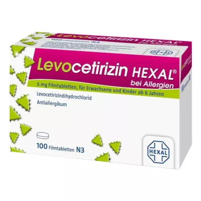 Levocetirizine Hexal per allergie compresse rivestite con film da 5 mg, 100 pz Levocetirizine Hexal per allergie compresse rivestite con film da 5 mg, 100 pz