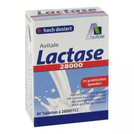 LACTASE 28.000 FCC Compresse in dispenser, 80 pezzi