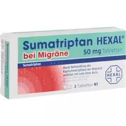 SUMATRIPTAN HEXAL per lemicrania 50 mg compresse, 2 pz