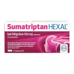 SUMATRIPTAN HEXAL per lemicrania 50 mg compresse, 2 pz