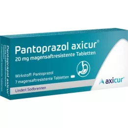 PANTOPRAZOL axicur 20 mg compresse rivestite con enterici, 7 pz