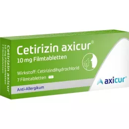CETIRIZIN axicur 10 mg compresse rivestite con film, 7 pz