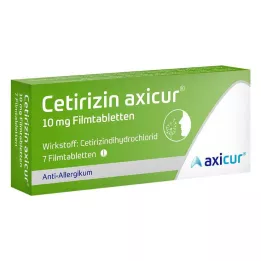CETIRIZIN axicur 10 mg compresse rivestite con film, 7 pz