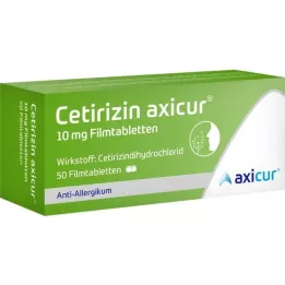 CETIRIZIN axicur 10 mg compresse rivestite con film, 50 pz