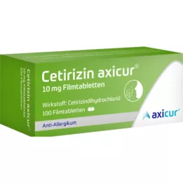CETIRIZIN axicur 10 mg compresse rivestite con film, 100 pz