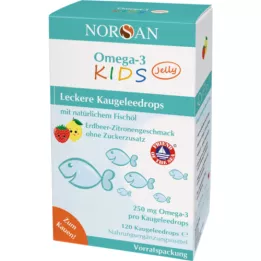 NORSAN Omega-3 Kids Jelly Dragees Stock Pack, 120 pezzi