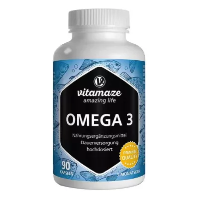 OMEGA-3 1000 mg EPA 400/DHA 300 capsule ad alto dosaggio, 90 pz