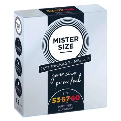 MISTER SIZE Confezione prova 53-57-60 preservativi, 3 pz
