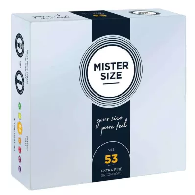 MISTER Preservativi taglia 53, 36 pezzi MISTER Preservativi taglia 53, 36 pezzi