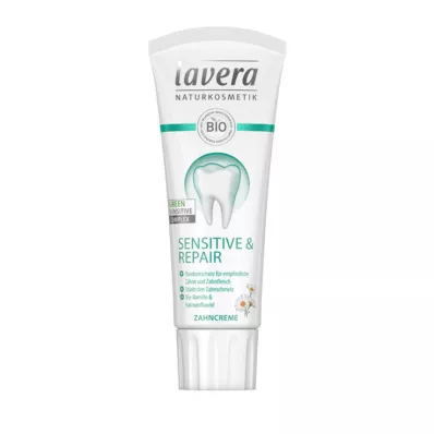 LAVERA Dentifricio per sensibili &amp; Riparazione con fluoro, 75 ml