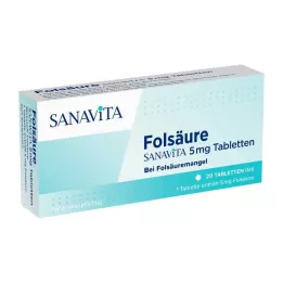 FOLSÄURE SANAVITA compresse da 5 mg, 20 pezzi