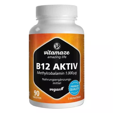 B12 AKTIV 1.000 µg compresse vegane, 90 pz
