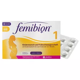 FEMIBION 1 Fertilità+Prima gravidanza senza compresse di iodio, 60 pz
