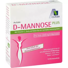 D-MANNOSE PLUS 2000 mg Bastoncini con vitamine e minerali, 15X2,47 g