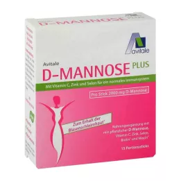 D-MANNOSE PLUS 2000 mg Bastoncini con vitamine e minerali, 15X2,47 g