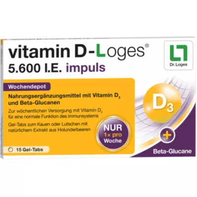 VITAMIN D-LOGES 5.600 impulsi I.E. deposito settimanale KTA, 15 pz