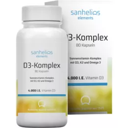 SANHELIOS Complesso vitaminico solare D3 con K2, 80 pz