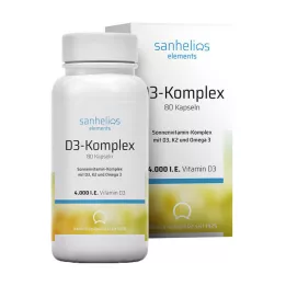 SANHELIOS Complesso vitaminico solare D3 con K2, 80 pz