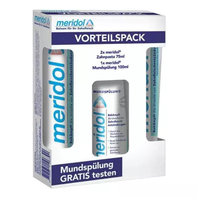 MERIDOL Dentifricio Advantage Pack+100 ml Risciacquo, 2X75 ml