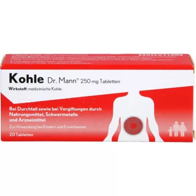 KOHLE Dr.Mann 250 mg compresse, 20 pz