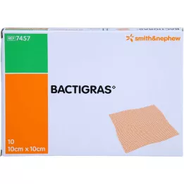 BACTIGRAS garza antisettica di paraffina 10x10 cm, 10 pz