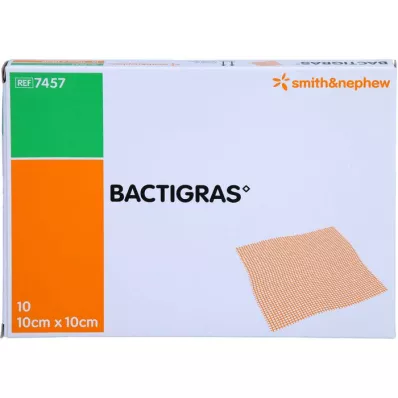 BACTIGRAS garza antisettica di paraffina 10x10 cm, 10 pz