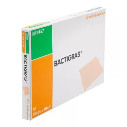 BACTIGRAS garza antisettica di paraffina 10x10 cm, 10 pz