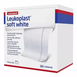 LEUKOPLAST rotolo di gesso bianco morbido 8 cmx5 m, 1 pz