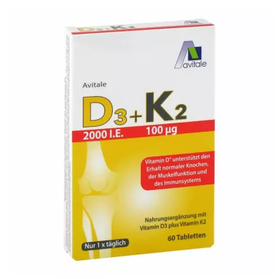 Vitamina D3+K2 2000 U.I., 60 pz Vitamina D3+K2 2000 U.I., 60 pz