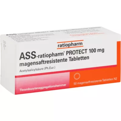 ASS-ratiopharm PROTECT 100 mg compresse rivestite con enterici, 50 pz