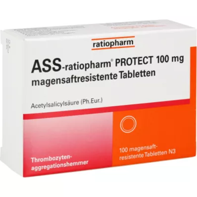 ASS-ratiopharm PROTECT 100 mg compresse rivestite con enterici, 100 pz