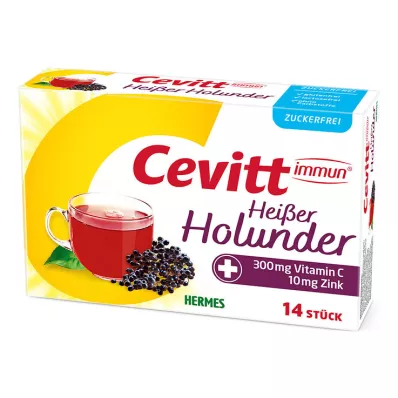 Granuli di sambuco caldo Cevitt Immune senza zucchero, 14 pz