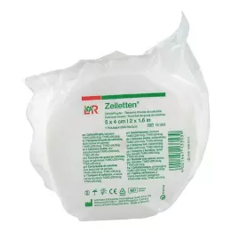 ZELLETTEN Rotolo di tamponi 4x5 cm a ridotto contenuto di germi, 500 pz