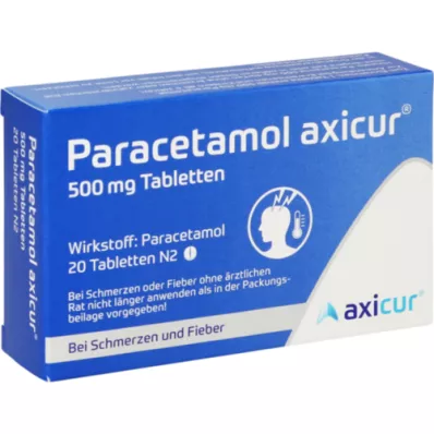 PARACETAMOL axicur 500 mg compresse, 20 pz