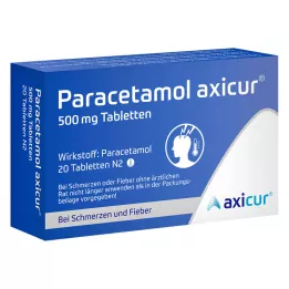 PARACETAMOL axicur 500 mg compresse, 20 pz