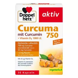 DOPPELHERZ Curcuma 750 Capsule, 30 Capsule