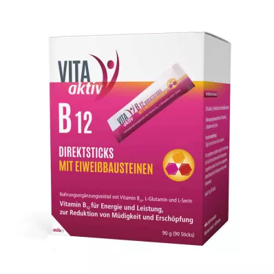 VITA AKTIV B12 Direct Sticks con blocchi di proteine, 90 pezzi
