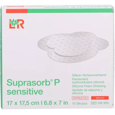 SUPRASORB P sensibile PU-Schaumv.sacr.bor.17x17,5, 10 pz