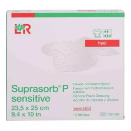SUPRASORB P sensibile PU-Schaumv.heel bor.23,5x25, 10 pz