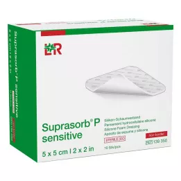 SUPRASORB P sensibile PU-Schiuma v.non-bor.5x5cm, 10 pz