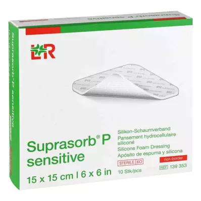 SUPRASORB P sensibile PU-Schiuma v.non-bor.15x15cm, 10 pz